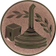 Emblème en aluminium gaufré bronze 25mm - Eisstockschießen