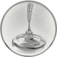 Alu emblem embossed silver 25mm - curling stone