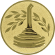 Alu emblem embossed gold 25mm - ice stick classic