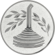 Emblème en aluminium gaufré argent 25mm - Eisstock classique