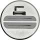 Emblème en aluminium argenté 25mm - Curling