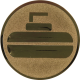 Emblème en aluminium bronze gaufré 25mm - Curling