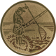 Aluemblem geprägt bronze 25mm - Angler