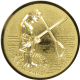 Alu emblem embossed gold 25mm - Angler 3D