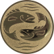 Aluminum emblem embossed bronze 25mm - Pike