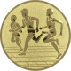 Alu emblem embossed gold 25mm - runner group