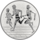 Alu emblem embossed silver 25mm - runner group