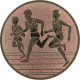 Emblème en aluminium gaufré bronze 25mm - Groupe de coureurs