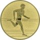 Alu emblem embossed gold 50mm - running men