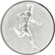 Emblème en aluminium gaufré argent 25mm - Course à pied hommes 3D