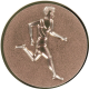 Aluminum emblem embossed bronze 25mm - running men 3D