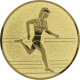 Alu emblem embossed gold 50mm - running ladies