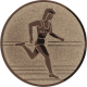 Aluminum emblem embossed bronze 50mm - running ladies