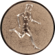 Alu emblem embossed bronze 25mm - running ladies 3D