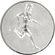 Alu emblem embossed silver 50mm - running ladies 3D