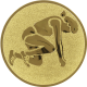 Alu emblem embossed gold 25mm - start squat ladies