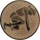 Aluminum emblem embossed bronze 25mm - start squat ladies