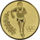 Alu emblem embossed gold 25mm - walker