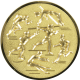 Alu emblem embossed gold 25mm - multi-fight 3D