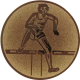 Aluemblem geprägt bronze 25mm - Hürdenlauf Herren