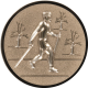 Alu emblem embossed bronze 50mm - Nordic Walking men 3D