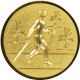Alu emblem embossed gold 50mm - Nordic Walking men 3D