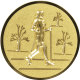 Alu emblem embossed gold 25mm - Nordic Walking ladies 3D