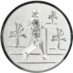 Emblème en aluminium gaufré argent 25mm - Nordic Walking femme 3D