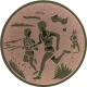 Aluemblem geprägt bronze 25mm - Querfeldeinlauf