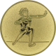 Aluminum emblem embossed gold 25mm - long jump ladies