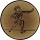 Aluemblem geprägt bronze 25mm - Weitsprung Damen