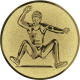 Aluminum emblem embossed gold 25mm - Long jump men
