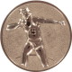 Bronze embossed aluminum emblem 25mm - Shot put 3D