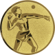 Aluminum emblem embossed gold 25mm - punch ball long throw
