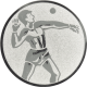 Silver embossed aluminum emblem 25mm - Long throw ball