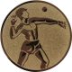 Aluemblem geprägt bronze 25mm - Schlagball Weitwurf
