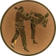 Bronze embossed aluminum emblem 25mm - Karatekick