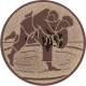 Aluminum emblem embossed bronze 25mm - Judo