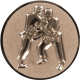 Bronze embossed aluminum emblem 25mm - Judo 3D