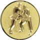 Alu emblem embossed gold 50mm - Judo 3D