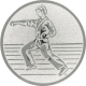 Emblème en aluminium gaufré argent 25mm - Karatekämpfer