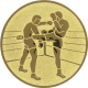 Alu emblem embossed gold 25mm - kickboxing