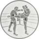 Alu emblem embossed silver 25mm - kickboxing