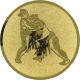 Alu emblem embossed gold 50mm - Sumo wrestling