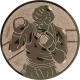 Emblème en aluminium gaufré bronze 25mm - Boxer