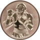 Bronze embossed aluminum emblem 25mm - Boxer 3D