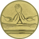Alu emblem embossed gold 25mm - arm wrestling