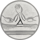 Alu emblem embossed silver 25mm - arm wrestling