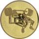 Alu emblem embossed gold 25mm - bench press