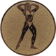 Alu emblem embossed bronze 25mm - bodybuilding ladies